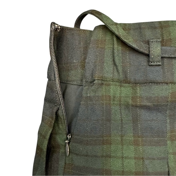 Hollister ultra high rise blue green plaid skort tie waist and side zipper S - Picture 6 of 8